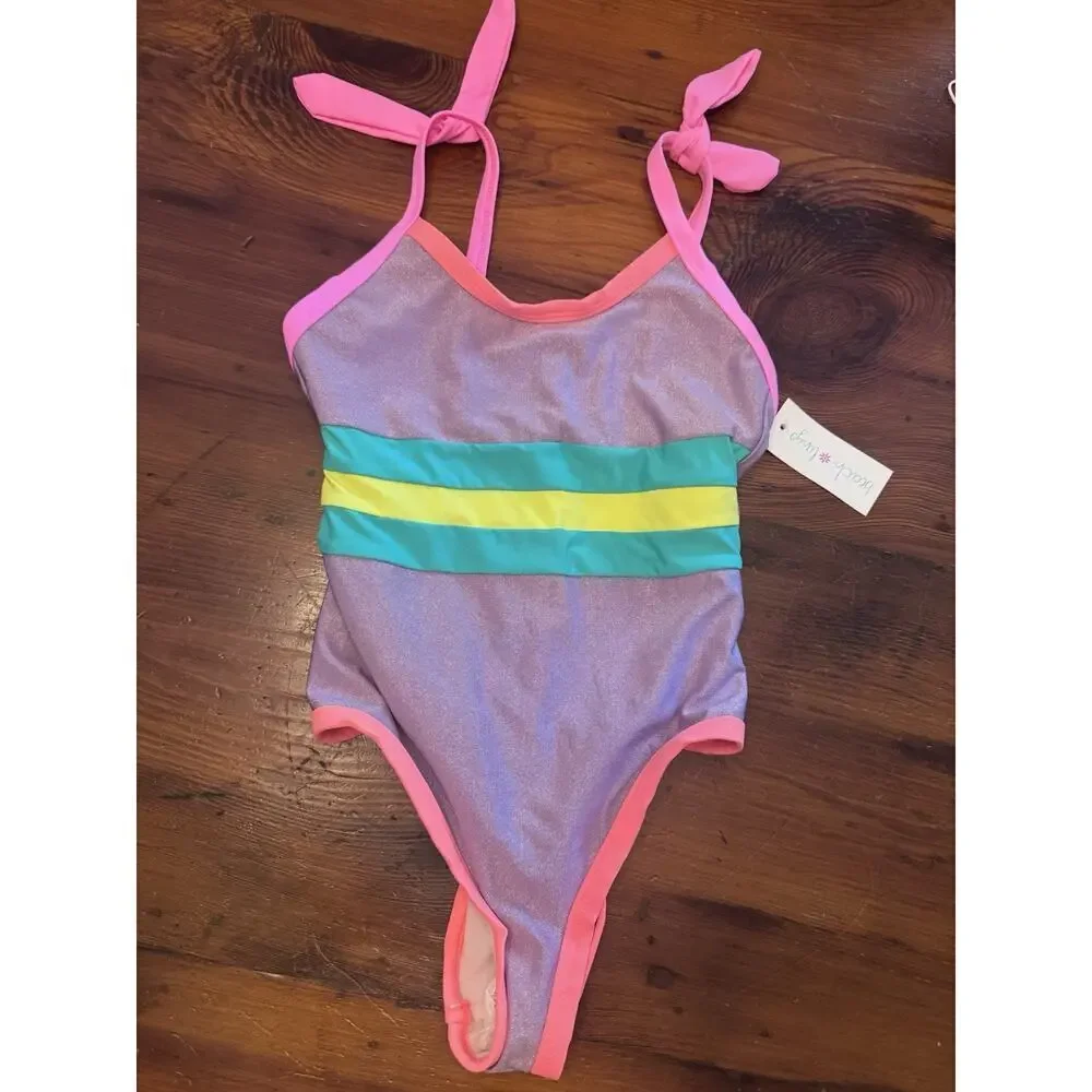 Beach Lingo Venice Beach Color-Block One-Piece Girl's Size 8 NWT